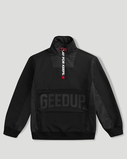 Geedup Core Logo Qtr Zip Black