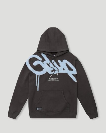 Geedup Handstyle Hoodie Graphite/Pale Blue