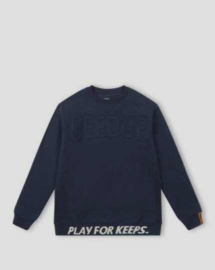 Geedup PFK Core Logo Embossed Crewneck Navy