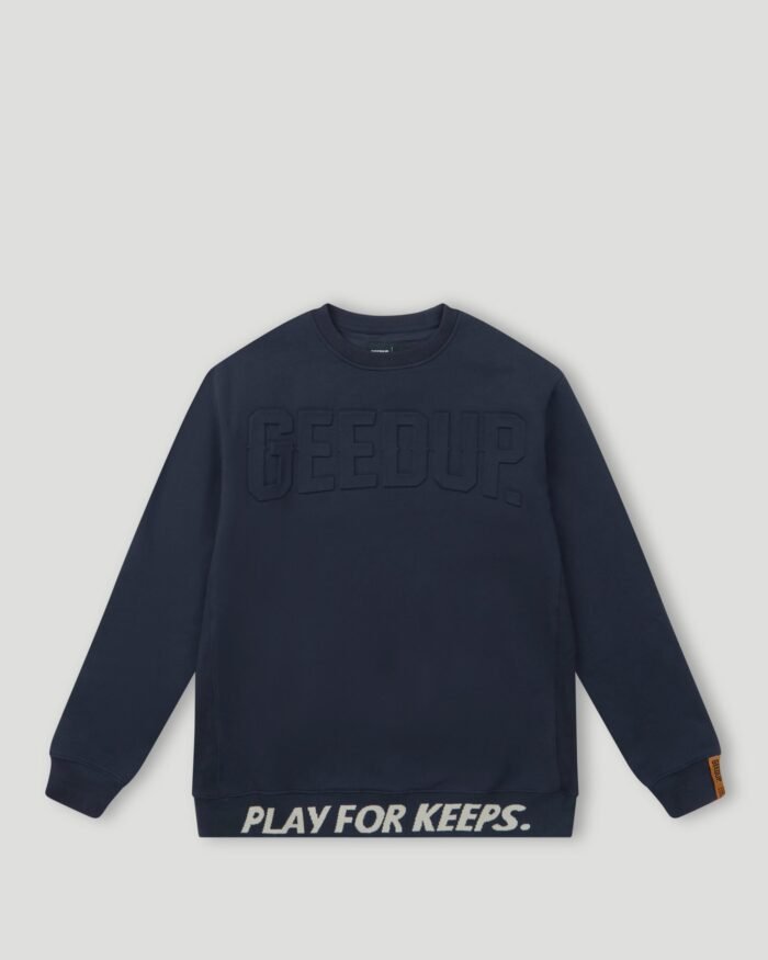 Geedup PFK Core Logo Embossed Crewneck Navy