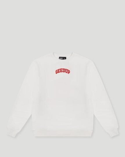 Geedup Strong-Arm Department Crewneck White/Red