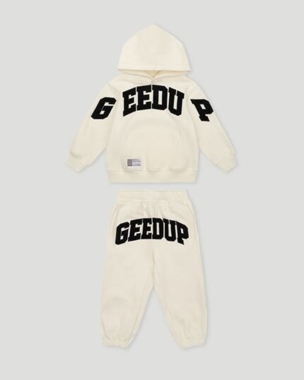 Geedup Team Logo Kids Tracksuit Buttercream/Black