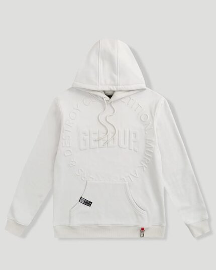 Geedup O/S Emblem Emboss Hoodie Ice Grey