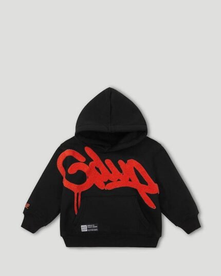 Geedup Handstyle Kids Tracksuit Black/Burnt Orange