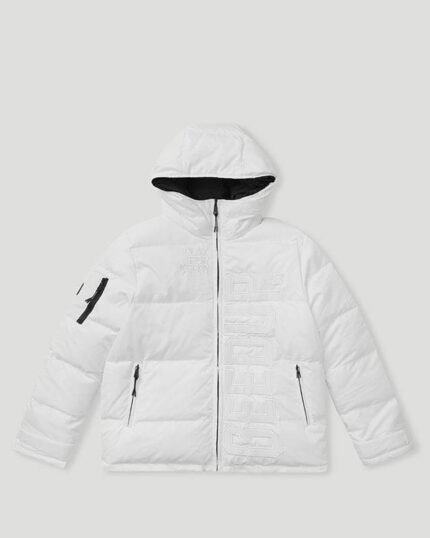 Geedup Core Logo Reversible Puffer Jacket Black/White