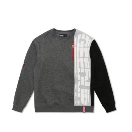 Geedup Sportsman Zip Crewneck Grey/Black