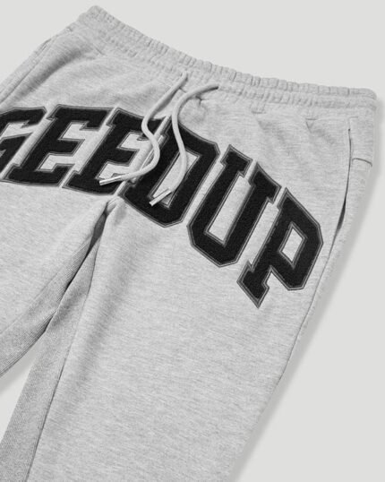 Geedup Team Logo Trackpants Grey Marle/Black