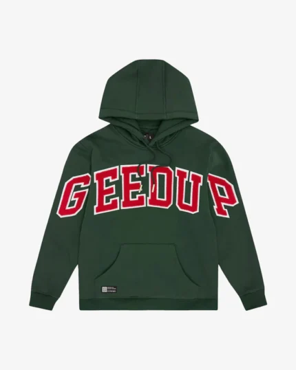 GEEDUP TEAM LOGO HOODIE KHAKI RED