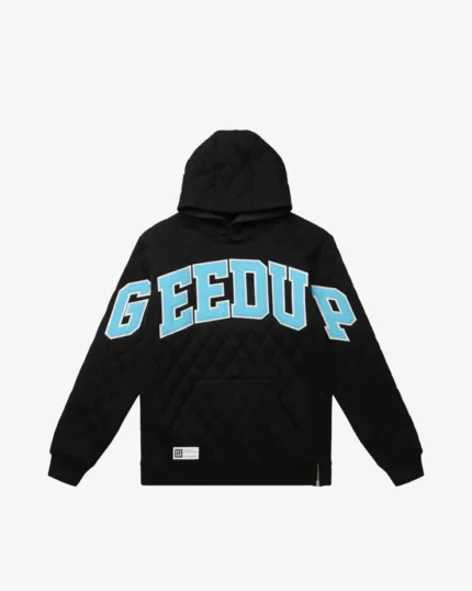 GEEDUP TEAM LOGO HOODIE BLACK BABY BLUE 2.0
