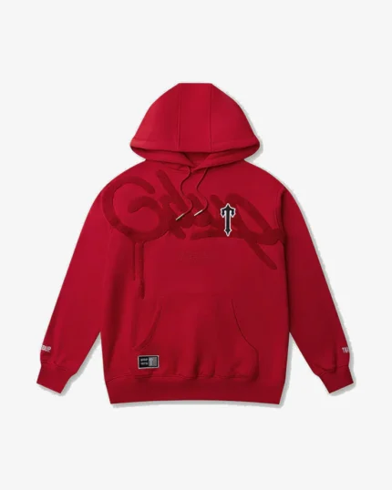 GEEDUP X TRAPSTAR HANDSTYLE HOODIE RED