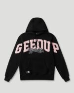 Team Logo Script Hoodie Black/Dusty Pink